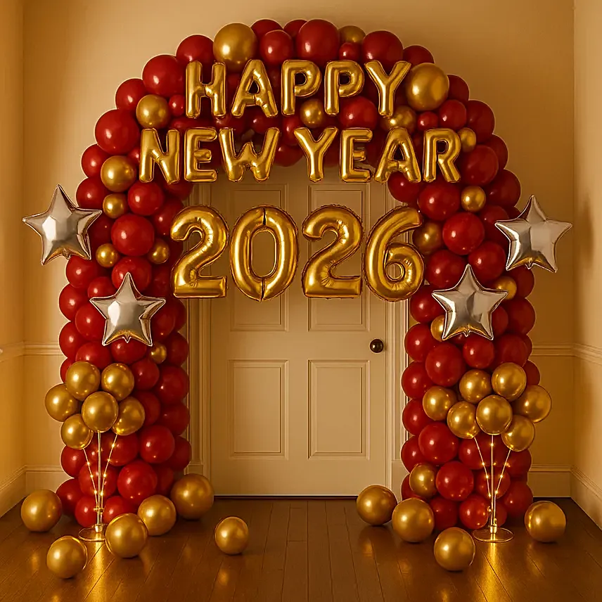 Happy New Year Radiant Balloon Decor