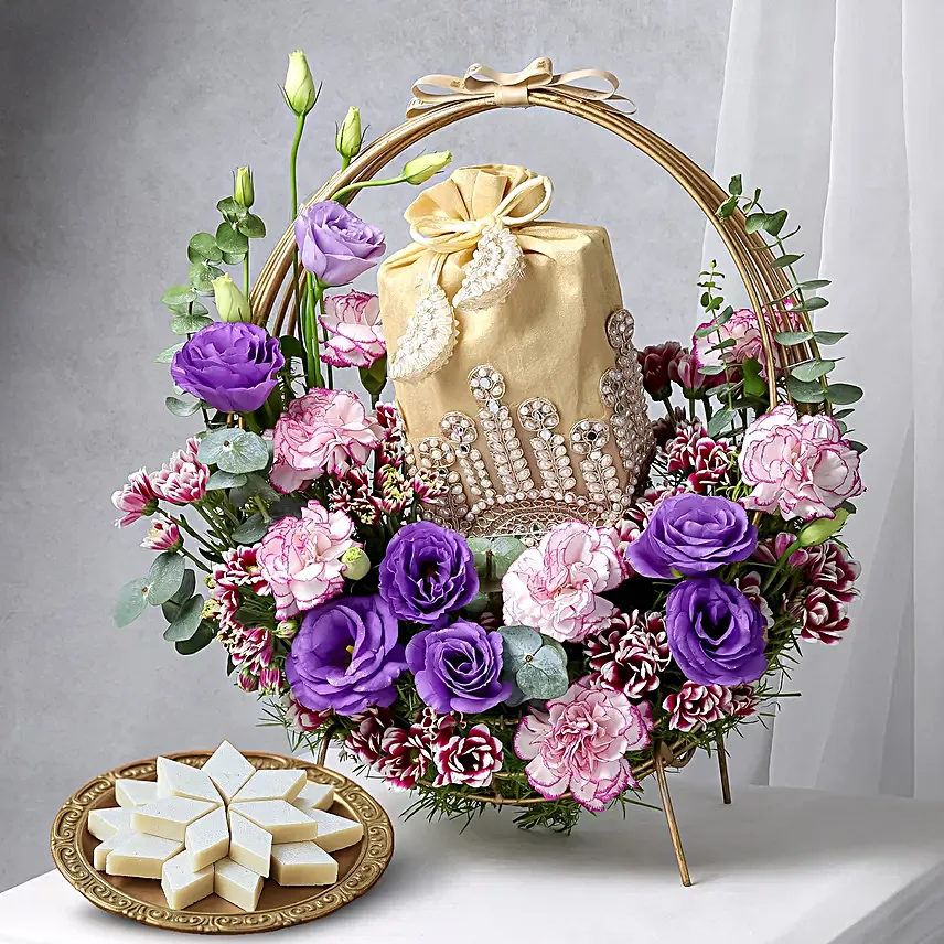 Regal Purple Bloom n Kaju Luxe Hamper