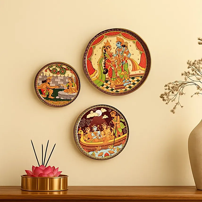Ritualistic Bold Patterned Metal Wall Plate