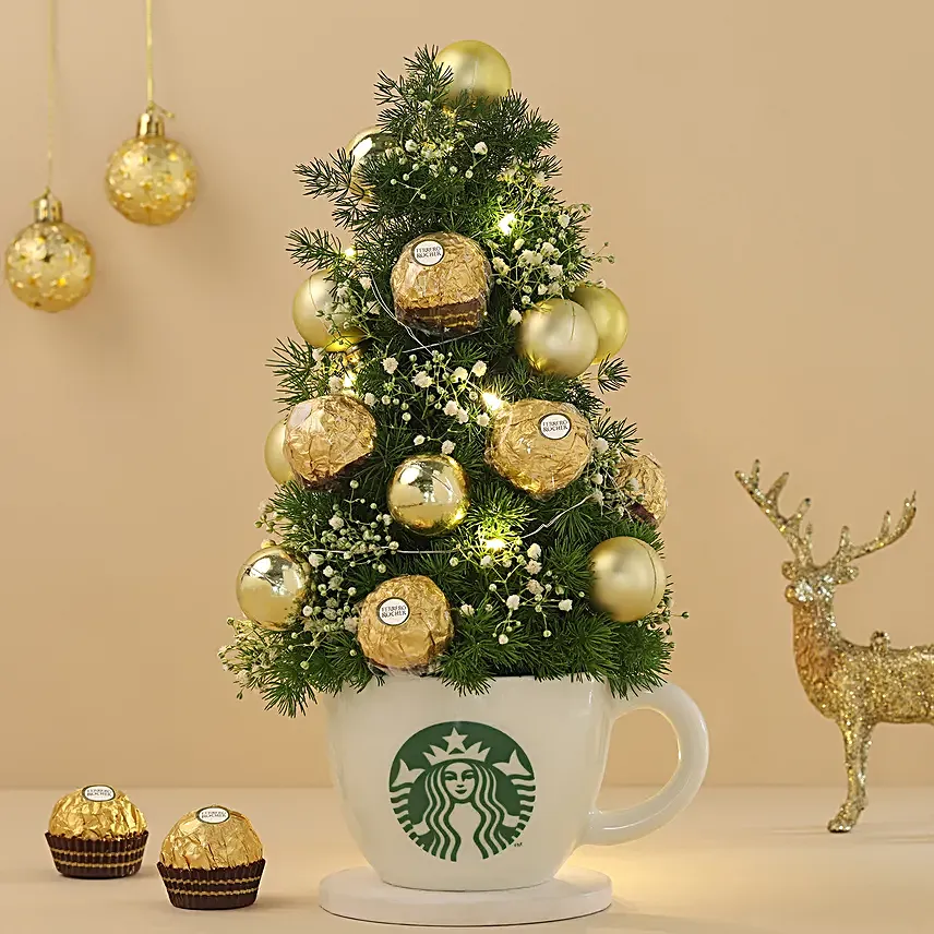 Starbucks Xmas Gold Treat Tree