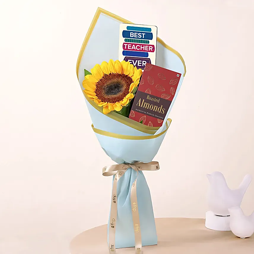 Sunflower & Chocolate Teacher Appreciation Gift