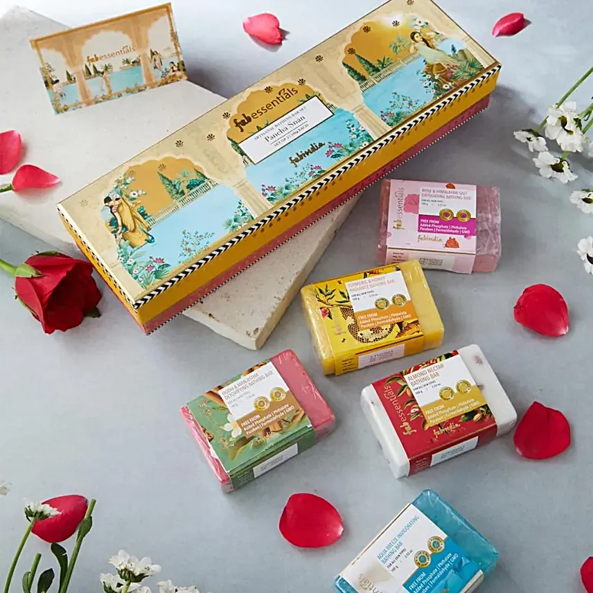 Fab Essentials Luxe Soap Set with 5 Natural Variants