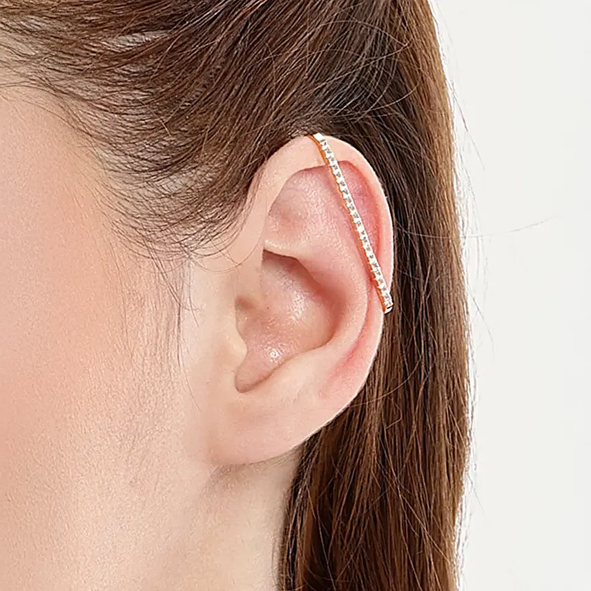 Nuyug Lustre Line American Diamond Earcuff Earrings