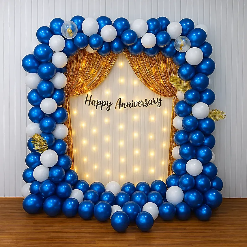 Sapphire Romance Anniversary Balloon Setup