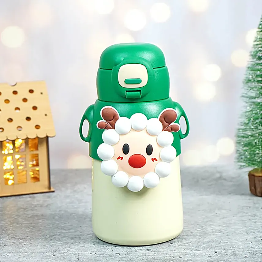 Festive Sheep Christmas Water Bottle