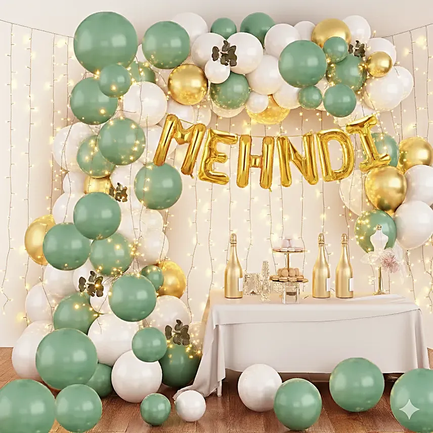 Enchanted Mehndi Balloon Arch