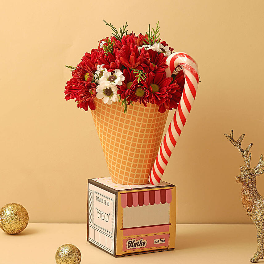 Candy Cane Crush Santini Cone