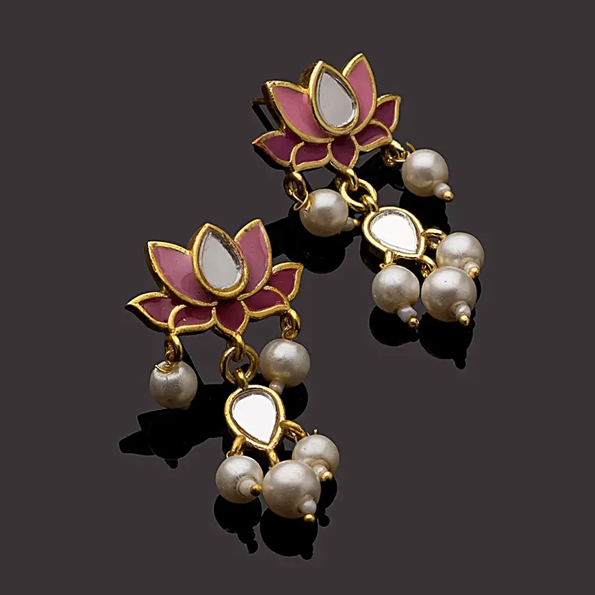 Voylla Ombre Padmalakshmi Pearl Drop Earrings