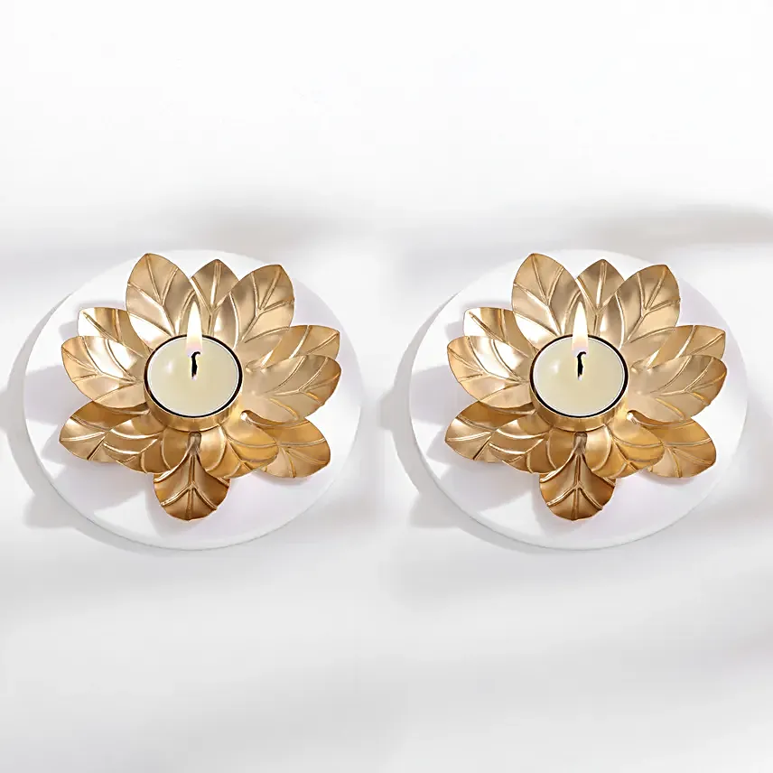 Aaradhya Metal Diyas Set of 2