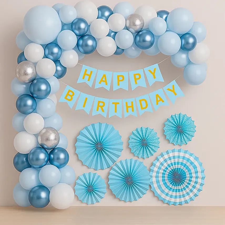 Pastel Blue Birthday Backdrop