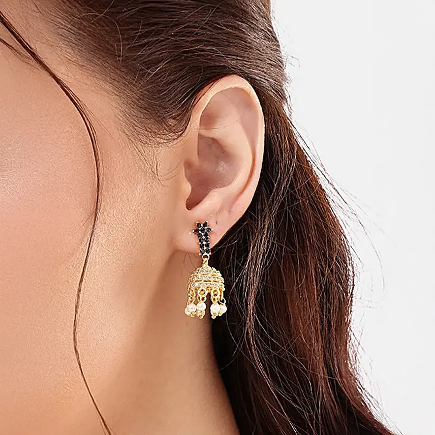 Nuyug Sage Belle 22K Gold Plated Mini Jhumki Earrings