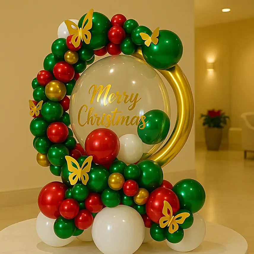 Golden Halo Christmas Balloon Set