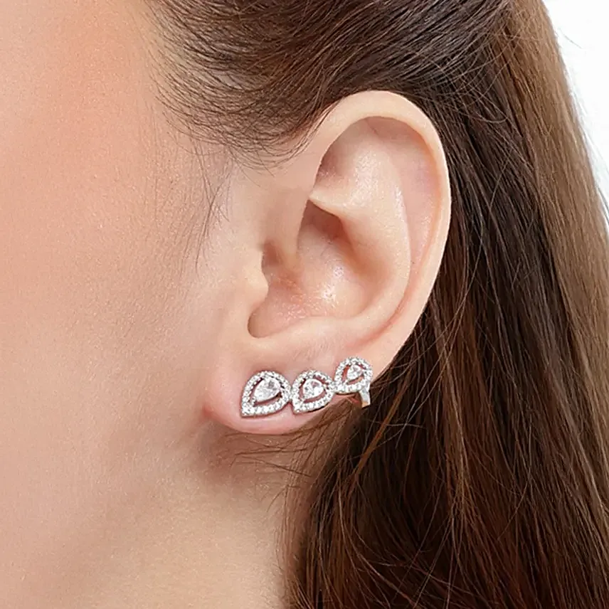 Nuyug Infinite Spark American Diamond Stud Earrings