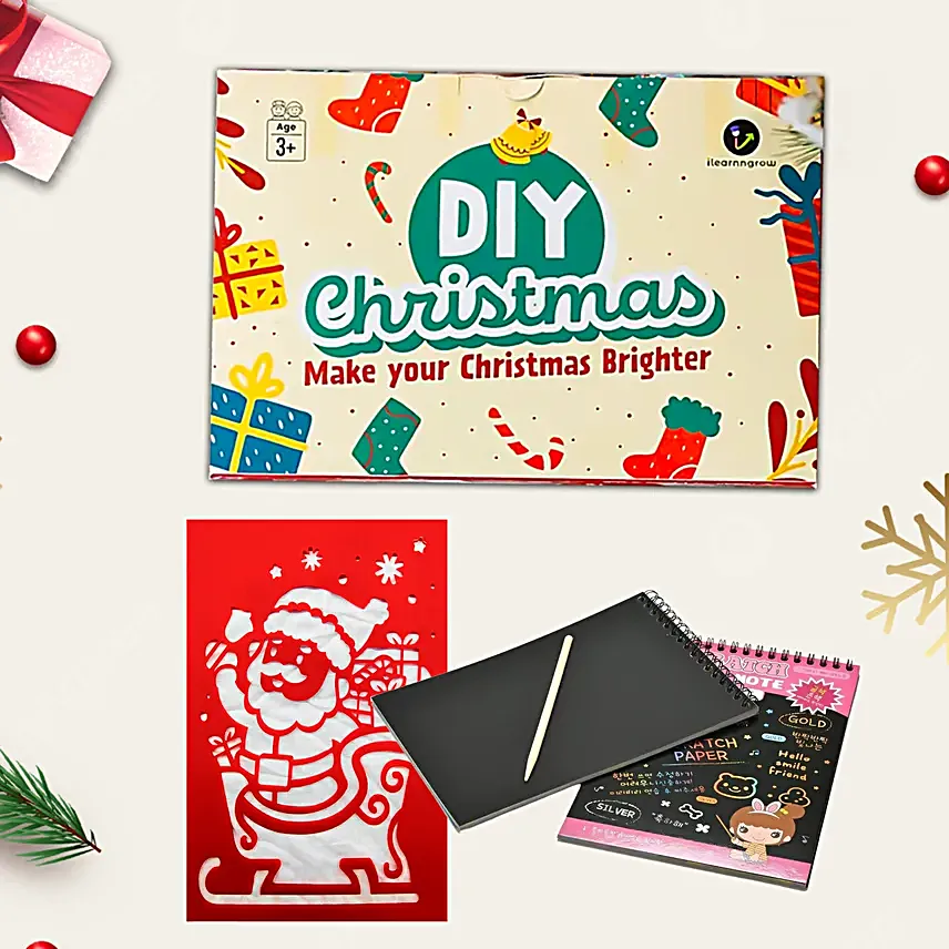 Acrylic Santa Stencil N Scratch Kit