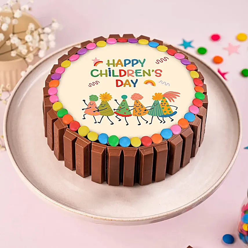 Happy Children’s Day Eggless KitKat Cake - 1Kg