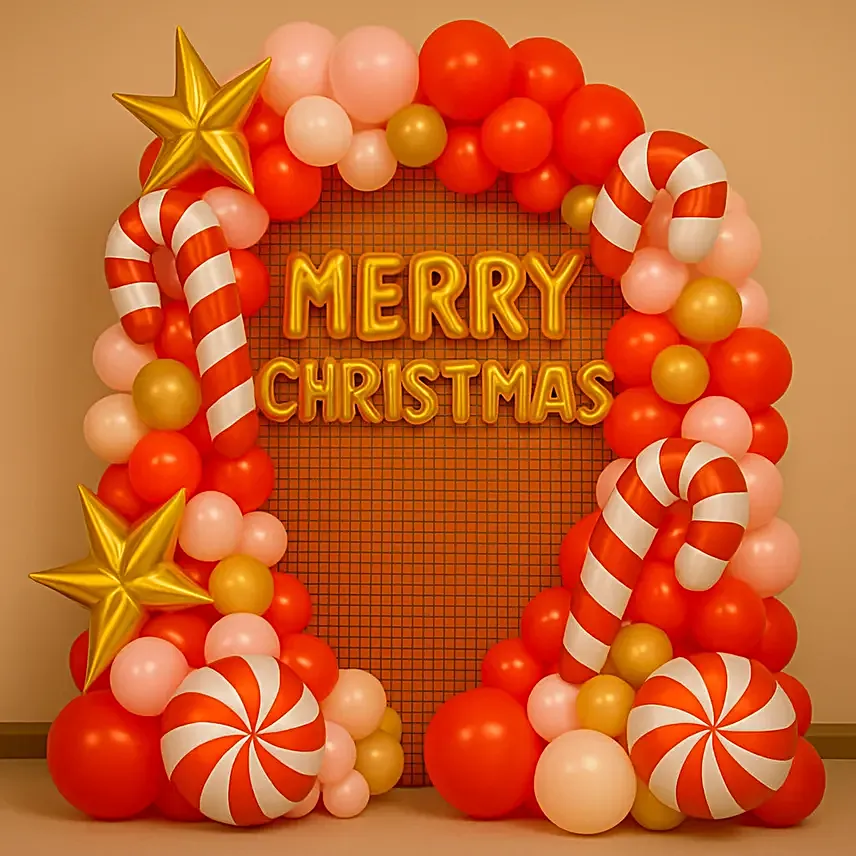 Christmas Balloon Arch Wonderland