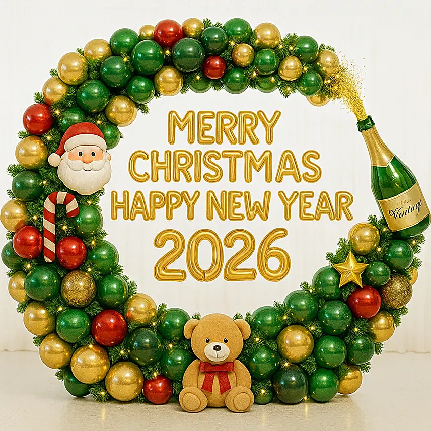 Christmas Greetings Balloon Setup