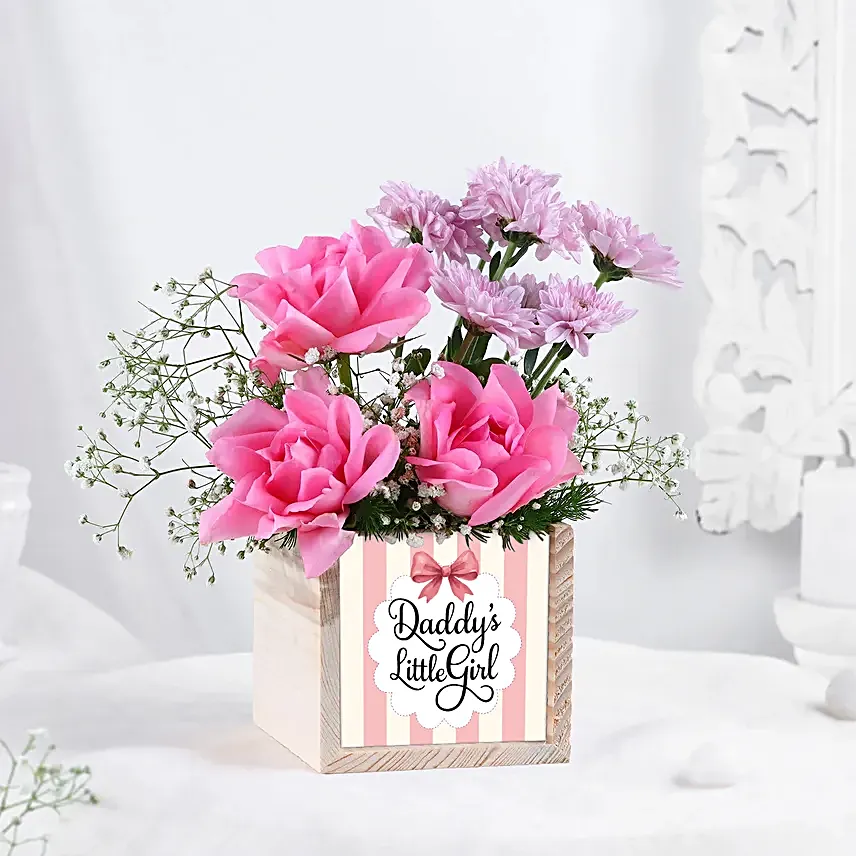 Pink Rose N Daisy Floral Mug Gift for Daughter