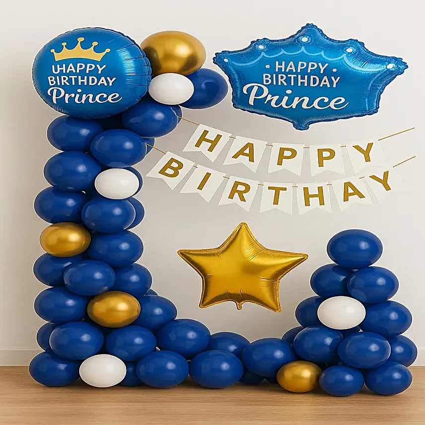 Royal Blue Birthday Balloon Decor