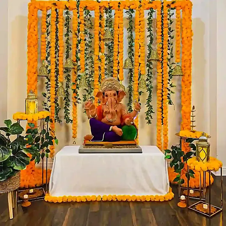 Golden Charm Ganesh Chaturthi Decor