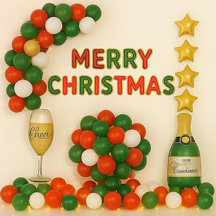 Xmas Holiday Toast Balloon Display