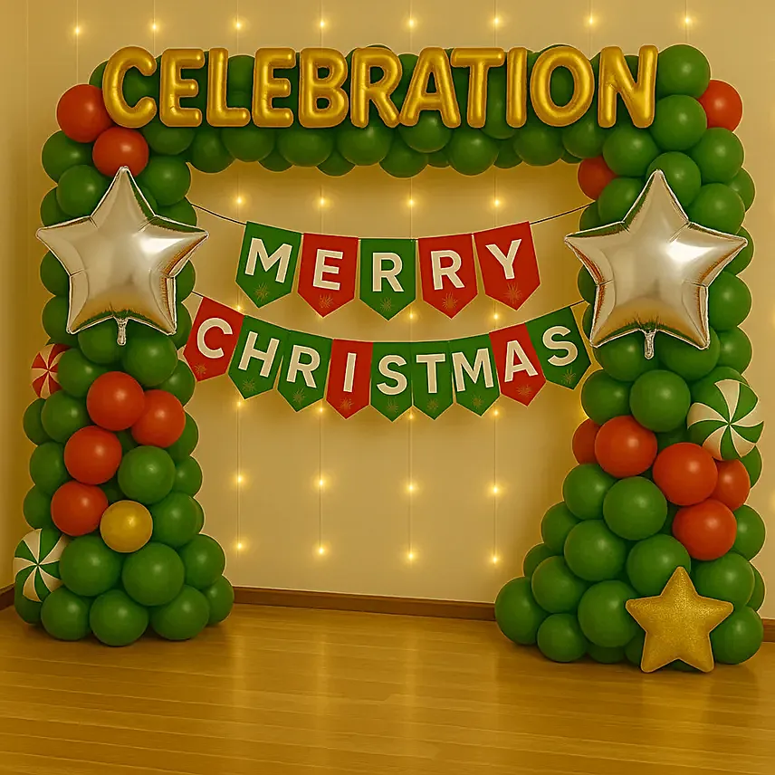 Mistletoe Radiance Xmas Balloon Display