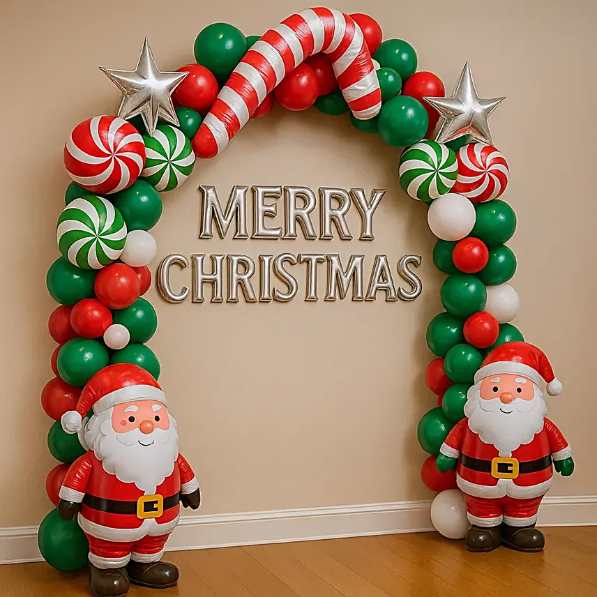 Merry Christmas Balloons Decor