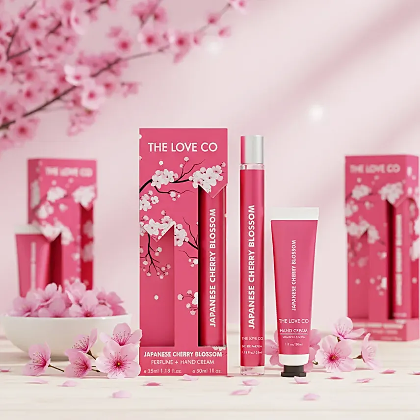 Japanese Cherry Blossom Perfume n Hand Care Set