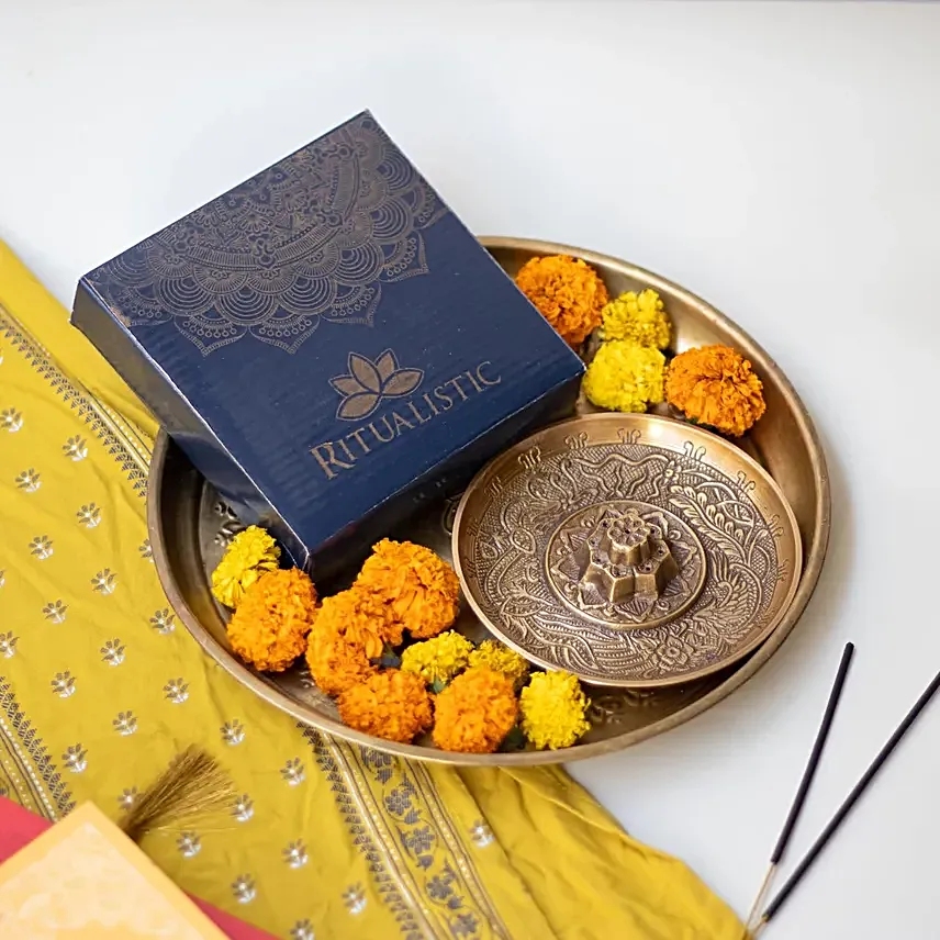 Ritualistic Multicolour Brass Incense Holder