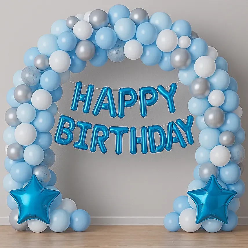 Frosted Blue Balloon Decor
