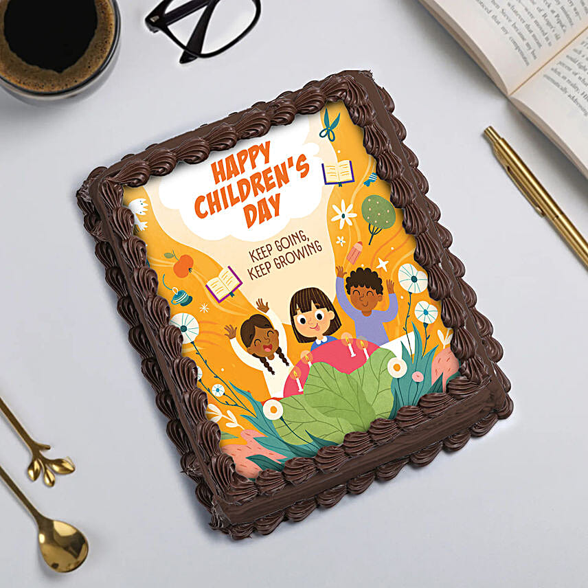 Happy Children’s Day Eggless Chocolate Cake - 500g